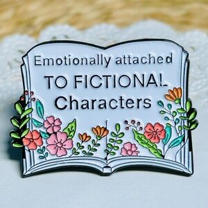 Humorous Enamel Pin for Book Lovers